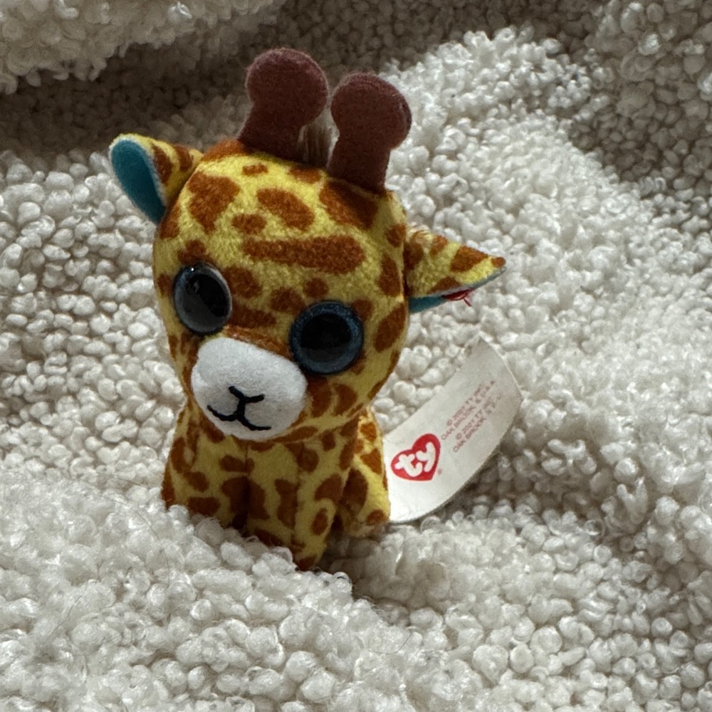 Ty Teenie Beanie Boo Yellow and Brown Giraffe Stuffed Animal